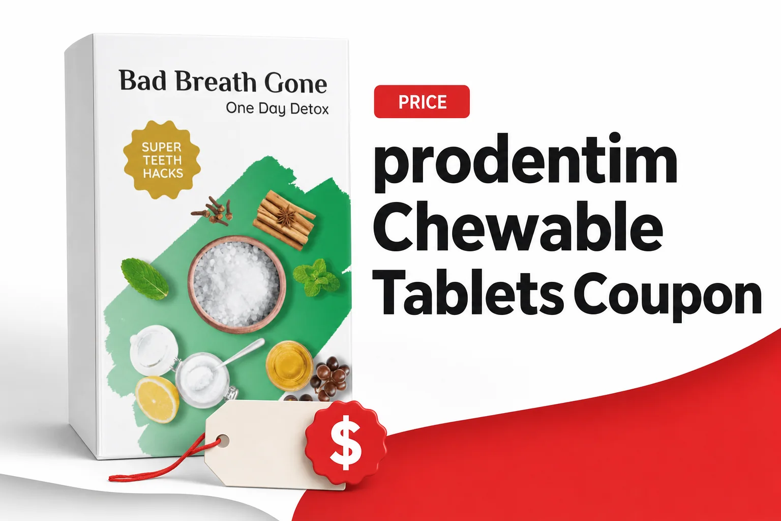 Editorial review thumbnail for ProDentim Chewable Tablets coupon featuring the real product and headline.
